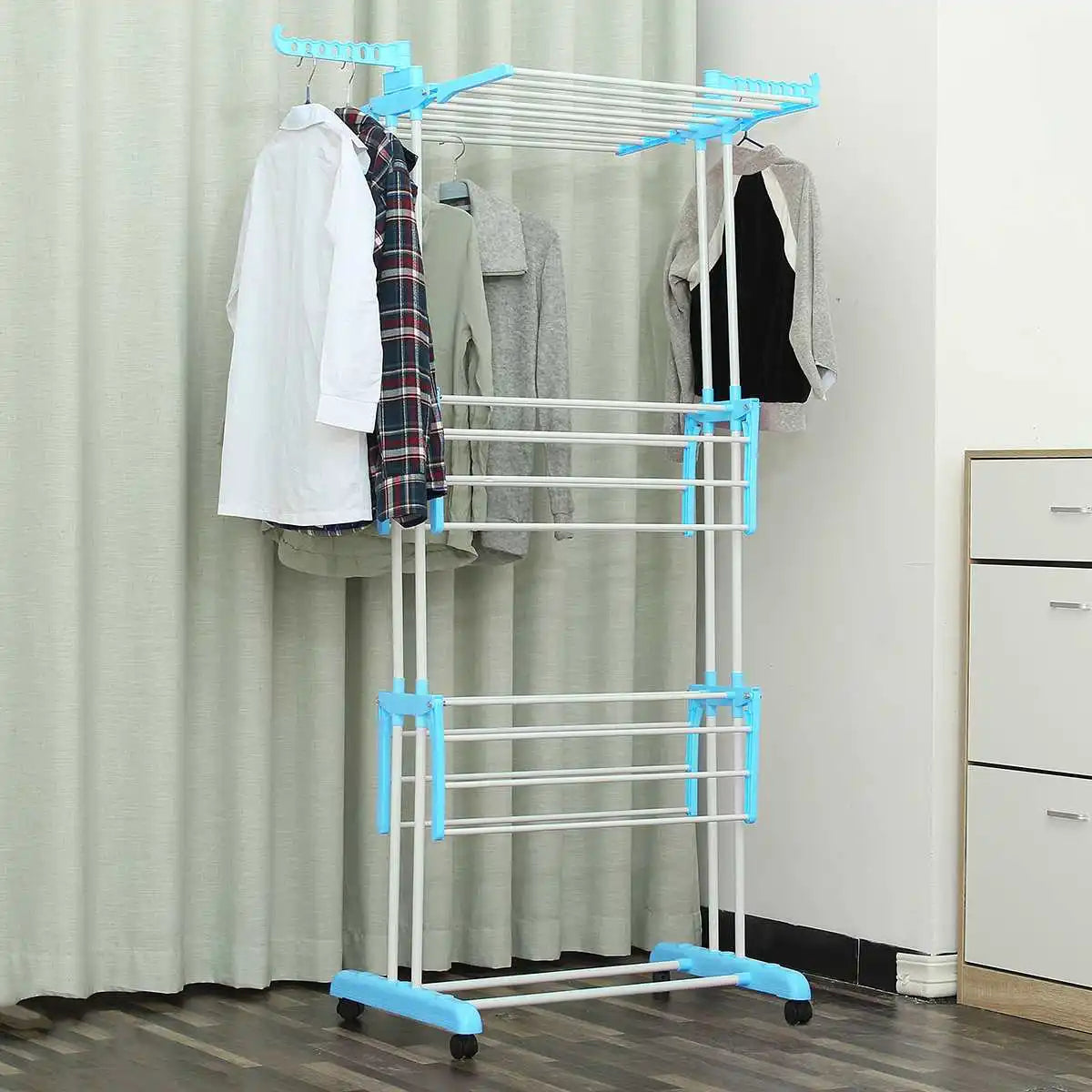 TENDEDERO DE 3 NIVELES PLEGABLE MOVIL 👚👖