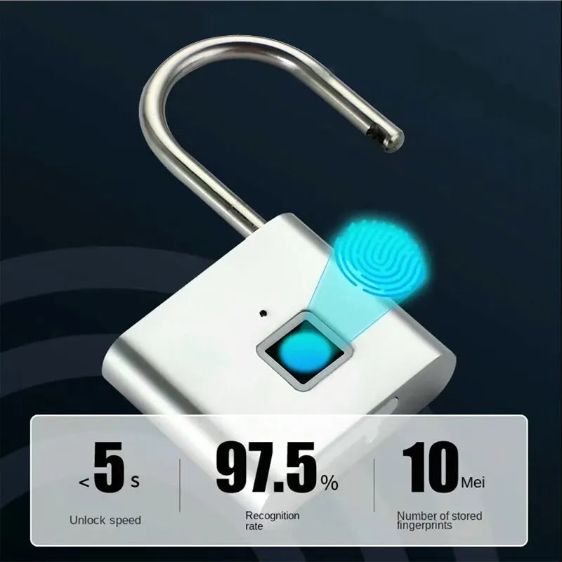 🔥CANDADO DE HUELLA DIGITAL ANTIRROBO 🔥