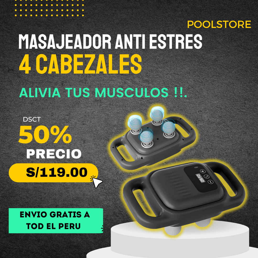 MASAJEADOR ANTI ESTRES 4 CABEZALES !!