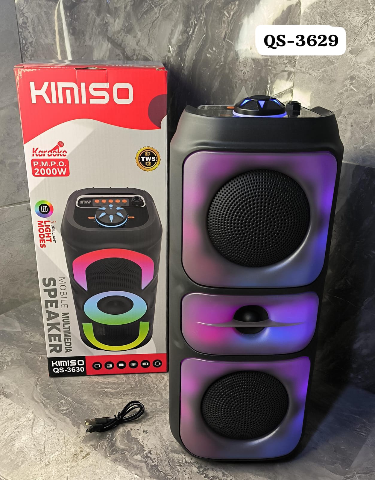 PARLANTE KIMISU CON LUCES RGB Y BLUETOOTH 📻📢