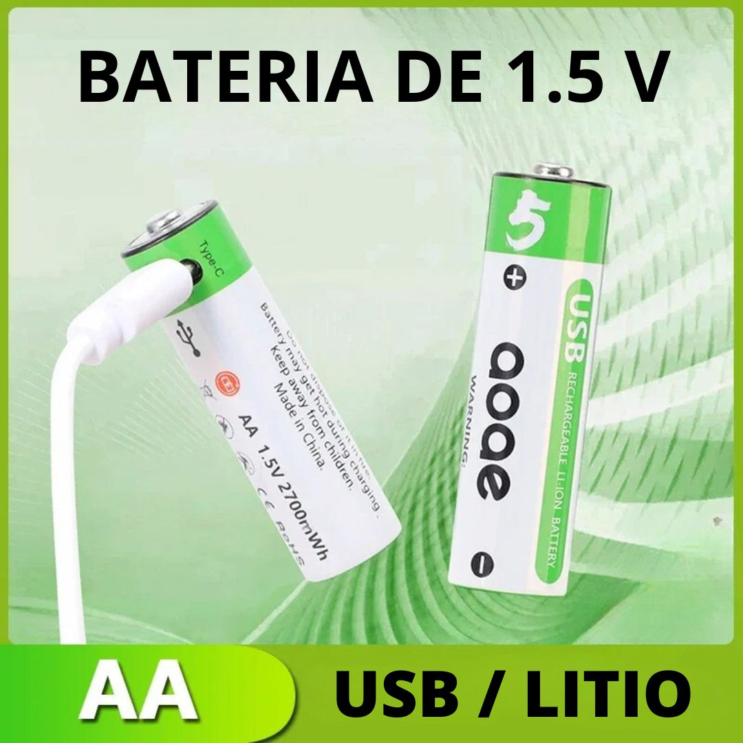 🔋 PILAS RECARGABLES CON CABLE USB 🔋